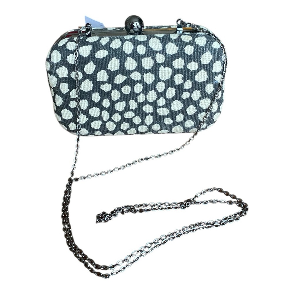 Ann Taylor Loft Handbag Clutch black and white dots. New with Tags